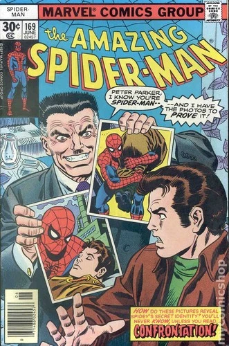 Amazing Spider-Man #169 VG+ 4.5 1977 Stock Image Low Grade