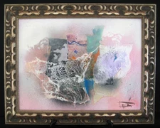 Laszlo Dus "Untitled composting" Mixed Media Acrylic painting on Canvas - 1991