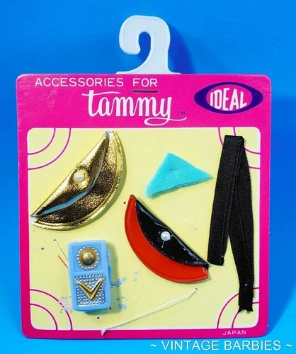 RARE Vintage Ideal Tammy Doll Accessories PAK w/Original Cardboard ~ 1960's