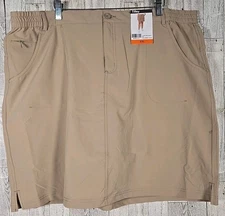 Tilley Trek Skort XXL Stretch Ripstop UPF 50+ Womens Beige NEW