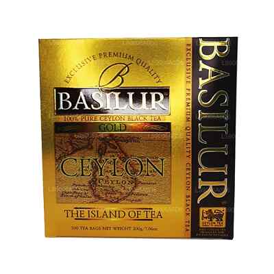 Basilur ceylon tea - The island of Gold 100 tea bags free shipping world wide