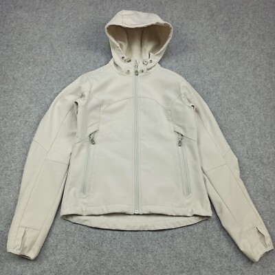 Vaude Womens Softshell Jacket Size 38 - M Wo-Twister Beige Active Sports Hooded