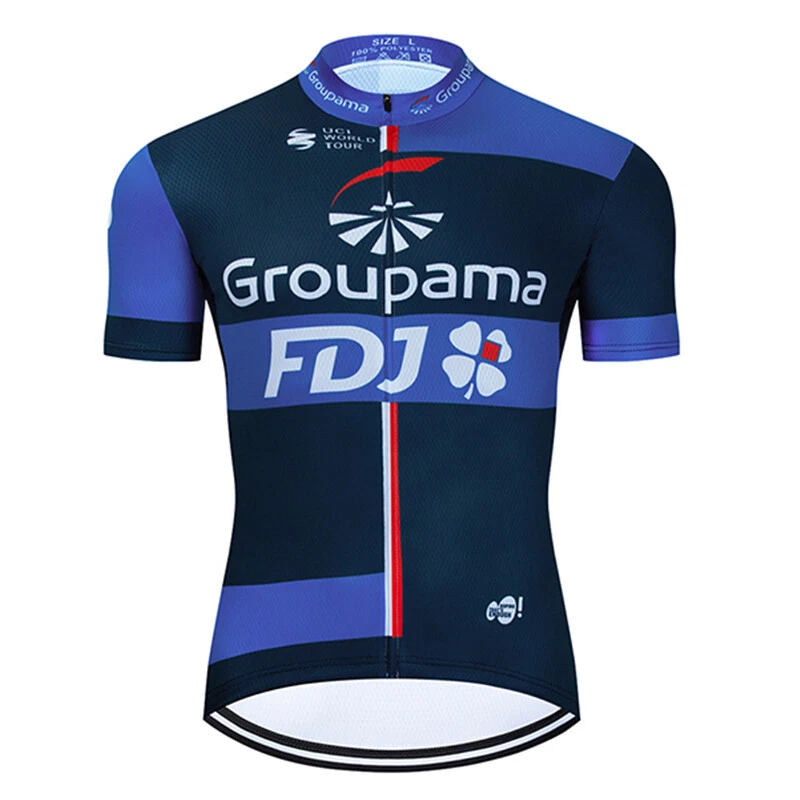 Pantalones cortos con tirantes púrpura jersey de ciclismo kits FDJ manga corta camisa de ciclismo pantalones cortos acolchados Foto 4 de 4