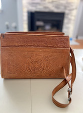 PYMSA Mexico Handbag Tan Tooled Leather Shoulder Bag