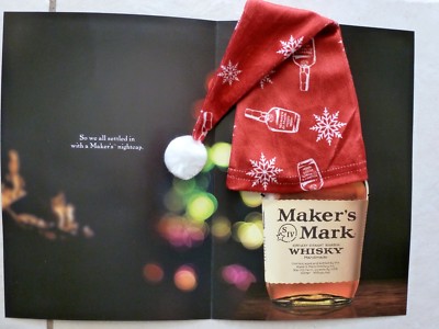 Christmas MAKERS MARK Bourbon Bottle Stocking Cap 2013 NEW IN SEALED PACKAGE