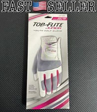 Top Flite Junior Youth Golf Glove, Left Hand One Size White, Pink  Gray - NEW