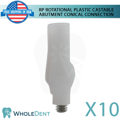 10x RP Conical Connection UCLA Castable Rotational Abutment Dental Implant