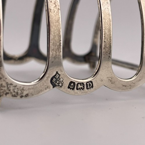 Barker Brothers Silver Ltd - 1928 HALLMARKED solid silver toast rack, 41.7g - Picture 2 of 6