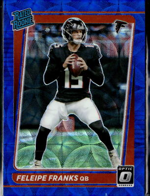 2021 Donruss Optic #299 Feleipe Franks Blue Scope Prizm Rated Rookie Falcons