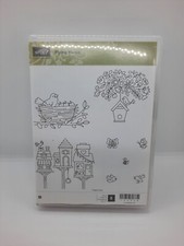 BIRD ALERT Stampin' Up FLYING HOME Wood-Mount Stamp Set Pre Owned