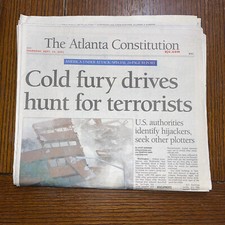 The Atlanta  Constitution ~ America Under Attack September 13th, 2001