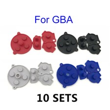 For Game Boy Advance GBA Button Silicone Rubber Pad Conductive pad-10 SETS
