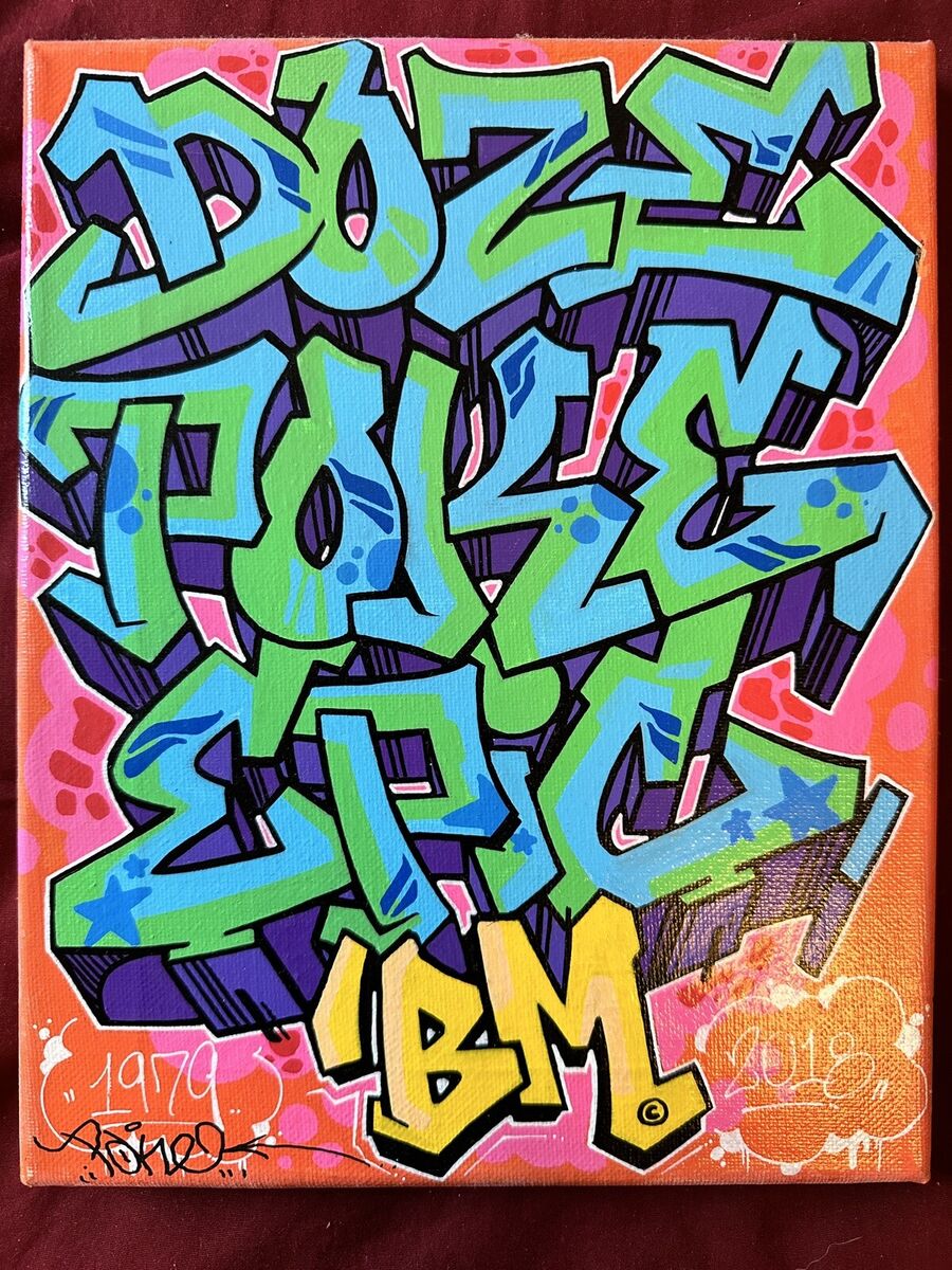 POKE Original Graffiti Art Canvas Painting “Doze, Poke, Epic POKE Original Graffiti Art Canvas Painting “Doze, Poke, Epic