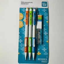 Pen + Gear No 2, 0.7 mm Mechanical Pencils With 10 Refills, 3 Erasers New