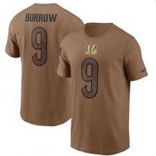 Cincinnati Bengals Joe Burrow Nike Salute To Service Name Number Shirt 2XL XXL