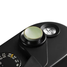 CAMERA SOFT SHUTTER RELEASE BUTTON GLOSSY MORANDI GREEN W/ BRASSING / SRB-GMGE-L