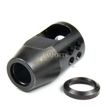 NEW Compact Low Concussion 1/2x36 Muzzle Brake Compensator FOR 9MM /w washer