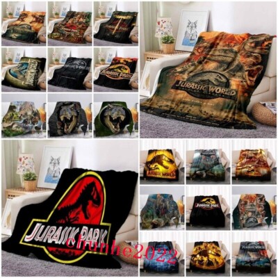 Jurassic Park Dinosaur 3D Warm Soft Flannel Blanket Bedroom Sofa Plush  Blanket UK