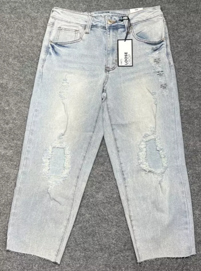 Jean homme Rue21 28X30 bleu denim coupe ample suprême flex stretch vieilli neuf