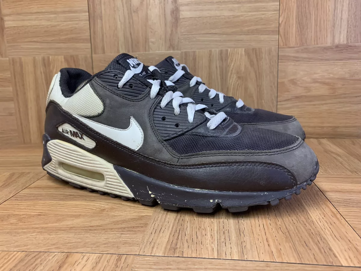 RARE Nike Air Max 90 Tar Sail Leather Sneakers Vintage Mismatched Sz 10 10.5