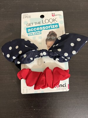 Scunci Get the Look Accessorize any style Trend Alert Hair Bow 2PCS New