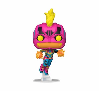 Funko POP! Marvel: Black Light Captain Marvel TARGET Exclusive In Hand 