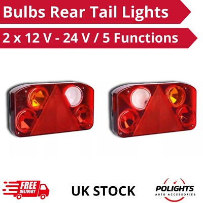 2x Rückleuchte L+R 12-24V Bordlampe für #FORD #MAN #DAF #Volvo ATV LKW