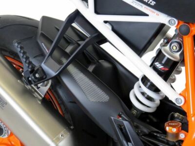 KTM 1290 Superduke GT 16-2022 mattschwarz & silber Netz Umarmung hinten von Powerbron