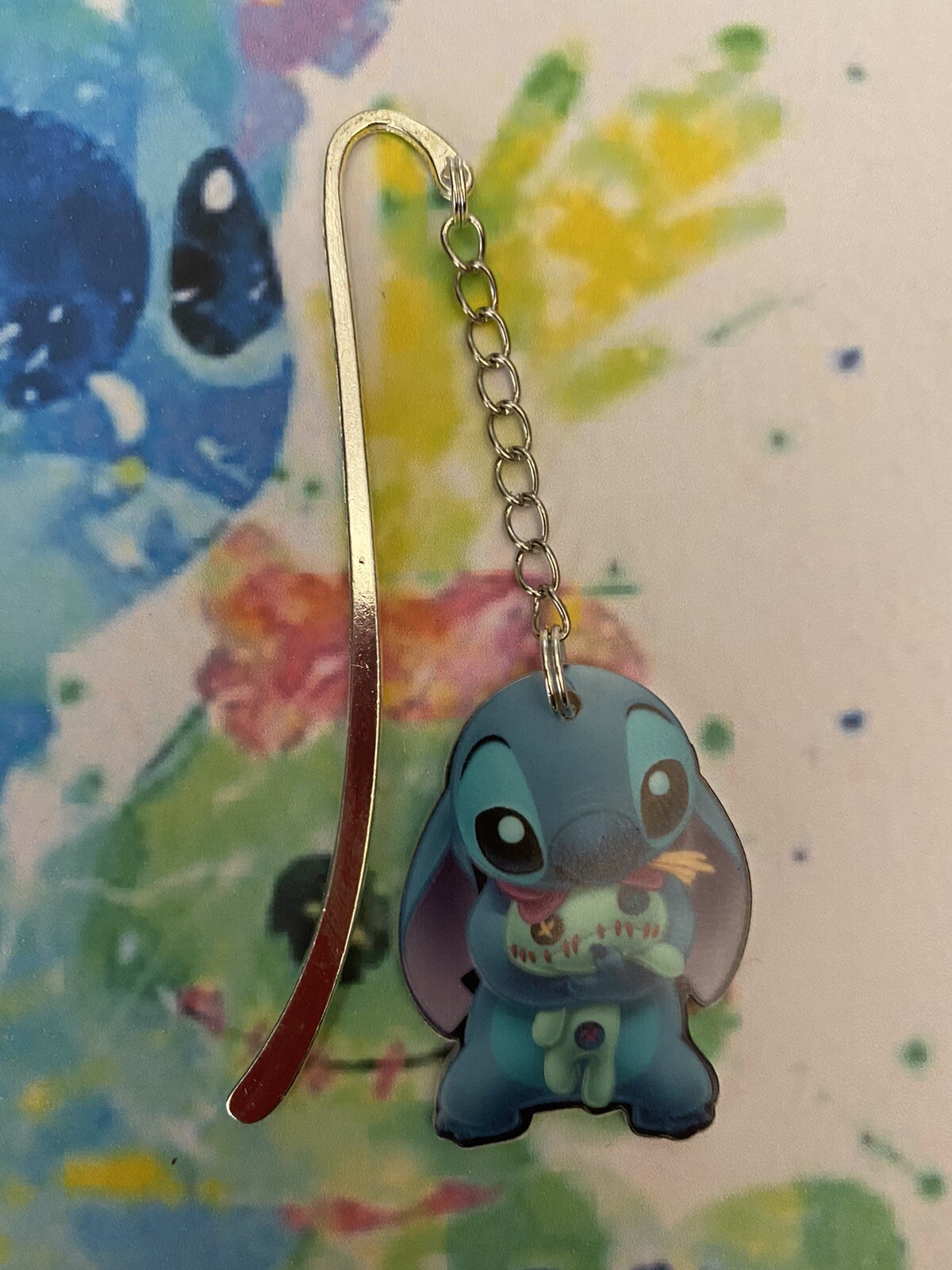 Stitch Bookmark Silver plated With Resin Charm. eBay