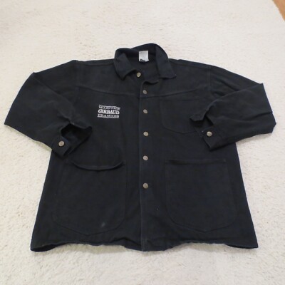 Marithe Francois Girbaud Jacket Mens L Black Denim Chore Coat