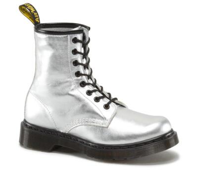 Martens Loch 1460 Metallic Silver Nappa