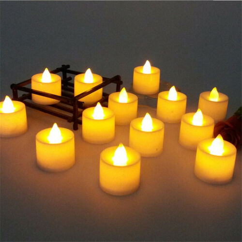 1-48X LED Gefälschte Kerzen Flackern FFlammenloses Teelicht für Decor Home Party - Bild 13 von 18