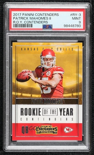 2017 Panini Contenders Rookie of the Year Patrick Mahomes II #RY-3 PSA 9 MINT RC