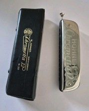 Vintage M. Hohner Chrometta 12 Harmonica No. 255 Made in Germany Near Mint Case