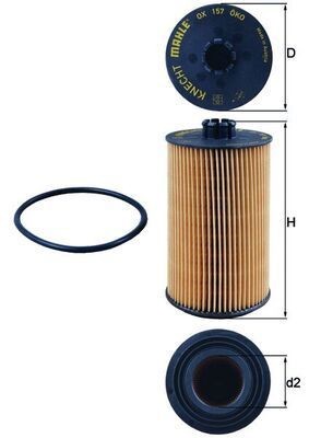 Oil Filter MAHLE OX 157D