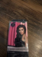 My Beauty Spot Bendy Rubber Hair Rollers 18pcs Assorted Sizes Pink Green Black