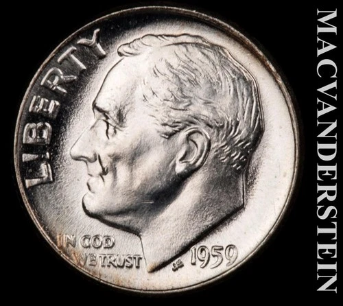 1959-P Roosevelt Dime — photo from the most recent tracked eBay sale