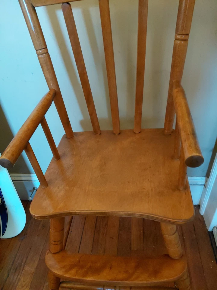 Antique Wooden High Chair - Image 2 of 4