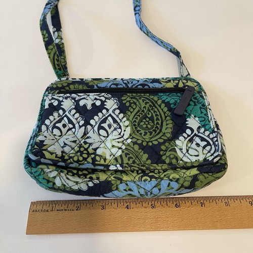 Tracolla Vera Bradley Caribbean Sea Iconic tripla zip hipster - stampa ritirata - Foto 8 di 10