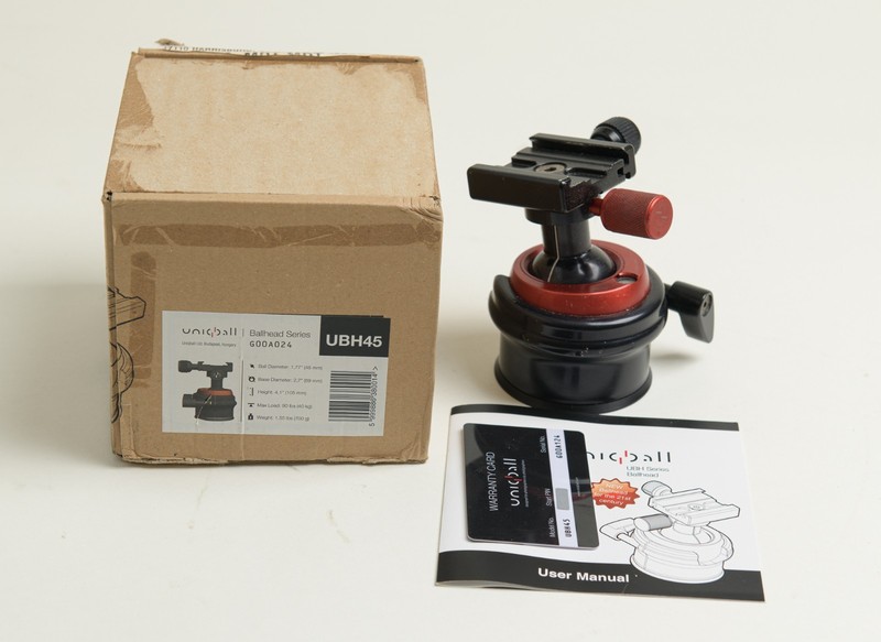 UniqBall UBH-45, Ballhead, Leveling Head, Panning Head, Supports 90 lbs