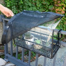 Tettoia Parasole Balcone Fiori con Rete in PVC e Struttura in Ferro, 48x24x30cm