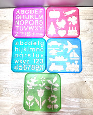 Tupperware Tuppertoys "Stencil Art Set Lot of 5" Holidays Letters/Number/Vehical