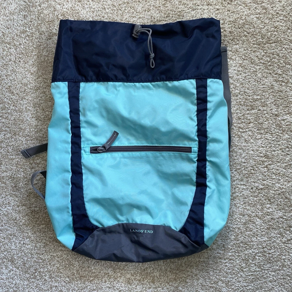 Lands\' End Tech Pack  XL Backpack in Deep Sea Navy Tie Dye Swirl, NWOT Lands main image 4