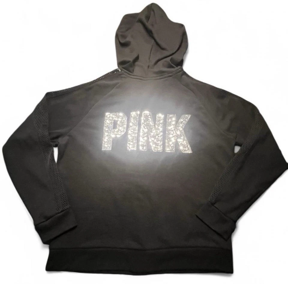 Neuf avec étiquettes sweat-shirt à capuche Victoria's Secret rose New
