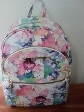 Betsey Johnson Pastel Floral Print Adjustable Backpack Size Medium