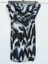 Express X-Small Strapless Dress Black, Gray, White, Beige
