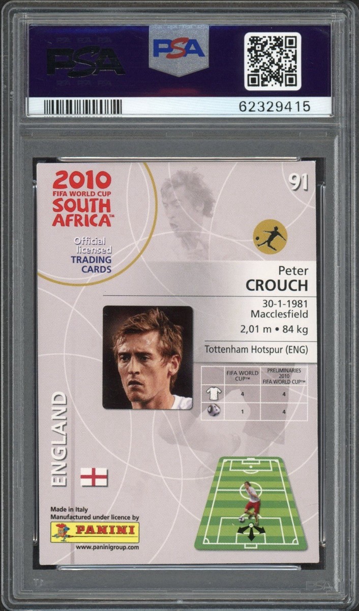 2010 Panini World Cup Peter Crouch South Africa #91 PSA 5 EX