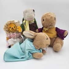 Vintage 1970s Eden Beatrix Potter Plush Lot Tiggy Winkle Isaac Newton Old Bunny