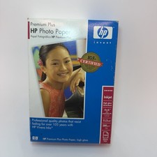 HP Premium Plus 4" X 6" High Gloss 280 gsm Photo Paper 100 Sheets, Brand New
