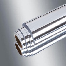Glossy Metallic Adhesive Silver Vinyl Roll Reflective Non Glass Mirror Vinyl